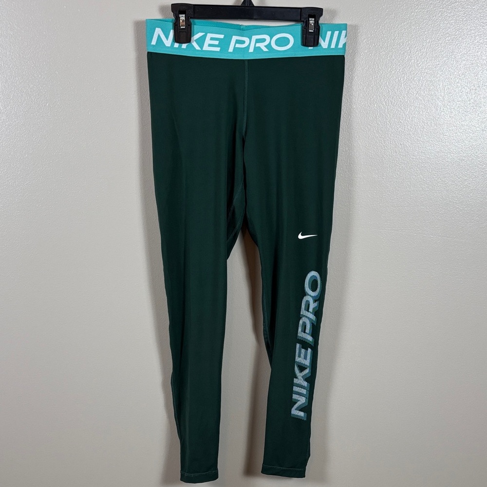 Nike Pro Women’s Dark Green Leggings - image 1